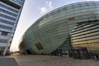 Klimahaus, scientific exhibition centre, entrance to the Havenplaza, Havenwelten, Bremerhaven,