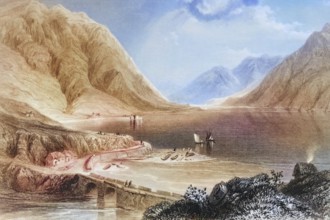 Leenane, Connemara, Ireland, from the Landscape and Antiquities of Ireland, 1841, digital