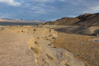 Echo wash drains into the Overton Arm of Lake Mead at Echo Bay, Nevada, USA, North America