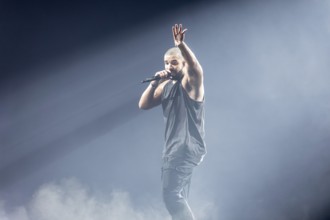 Rapper Drake (Aubrey Drake Graham) live in the Mercedes-Benz Arena in Berlin on 9 March 2017