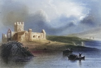 Dunbrody Abbey, Wexford, Ireland, from the Landscape and Antiquities of Ireland, 1841, digital