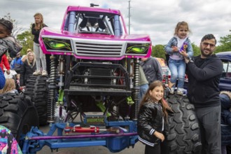 Taylor, Michigan - Thousands crowd the Hot Wheels Legends Tour in suburban Detroit. The tour allows