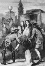 King George I suffered a stroke in 1725, England, digital reproduction of a historical original