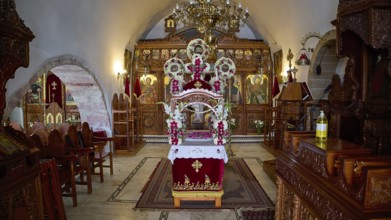 Epitaphios, Church of Agios Ioannis Prodromos, Magnificently decorated orthodox church interior