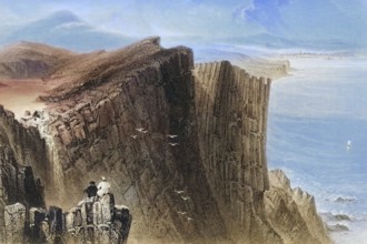 Fairhead, County Antrim, Ireland, from the Landscape and Antiquities of Ireland, 1841, digital