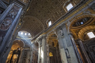 VATICAN, AUGUST 19: Interior of St Peter's Basilica on August 19, 2012 in Rome, Italy. St Peter's