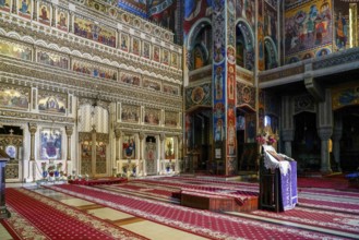 TARGU MURES, TRANSYLVANIA/ROMANIA - SEPTEMBER 17 : Decorative interior view of Ascension Cathedral