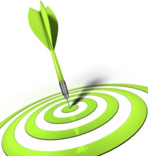 High resolution rendering of a green dart
