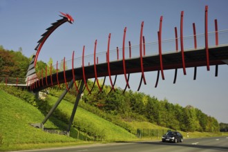 Dragon Bridge, Hoppenbruch slagheap, Hoheward Landscape Park, Herten, Ruhr Area, North