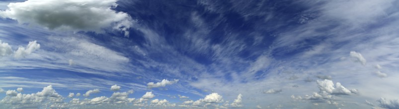 Wide panorama of beautiful sky with clouds