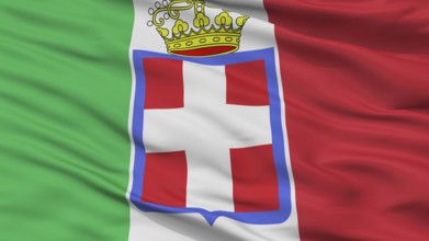 Italy 1860 Flag, Closeup View