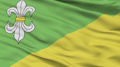 Ivacevicy City Flag, Country Belarus, Closeup View, 3D Rendering