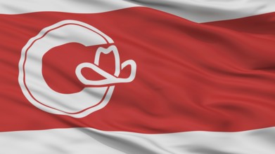 Calgary City Flag, Country Canada, Alberta Province, Closeup View, 3D Rendering