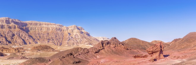 Eilat, Israel. Beautiful sea, beachs and mountais. Web banner in panoramic view