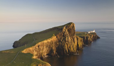 Neist lighthouse in the evening sun, Isle of Skye, Scotland Scotland