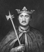 Richard I of England (1157-1199) on engraving from 1830. King of England during 1189-1199.