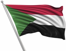 Flag of Sudan, This is a computer generated and 3d rendered image