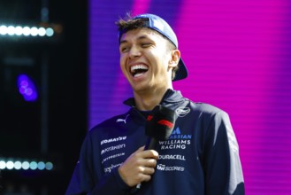 MELBOURNE, AUSTRALIA - MARCH 14: Alexander Albon of Thailand and Williams Racing at a fan forum at