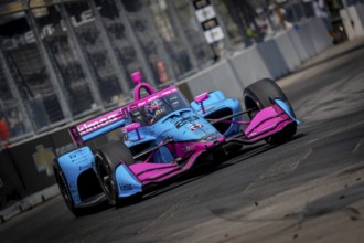 INDYCAR driver, DEVLIN DeFRANCESCO (29) of Toronto, Canada, travels through the turns in his