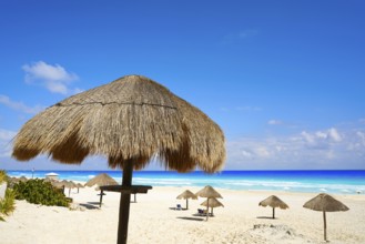 Cancun Playa Delfines beach in Riviera Maya of Mexico