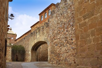 Caceres Arco de la Estrella Star arch in Spain entrance to monumental city