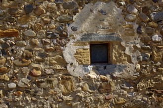 The Way of Saint James stone masonry walls in Redecilla del Camino Castilla Burgos
