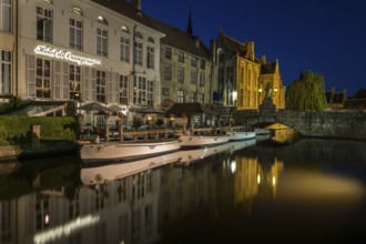 Might trails, old town, the Belfrey at Bruges, Belgium, July 2017, Europe