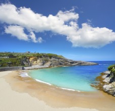 Llanes El Sablon beach in Asturias of Spain