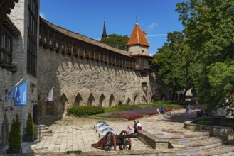 City Wall and towers in the old town of Tallinn, Estonia, Europe