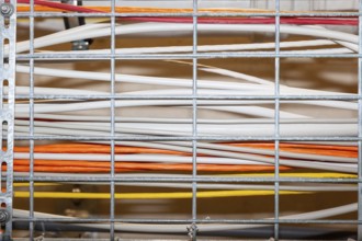 An image of a power cable grid indoor texture