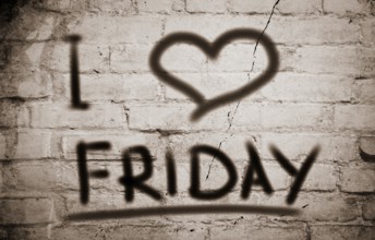 I Love Friday Concept
