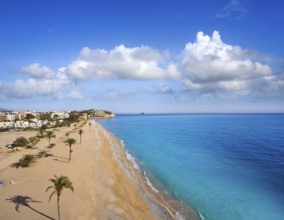 Paradis or Paraiso beach playa in Vila Joiosa of Alicante of Spain also Villajoyosa of Costa Blanca