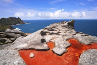 Alto do Principe high view point in Islas Cies islands of Vigo at Spain