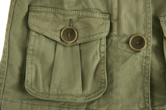 Green jacket pocket militar inspired fashion trend detail