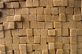 Background formed by a set of cubes of cane sugar