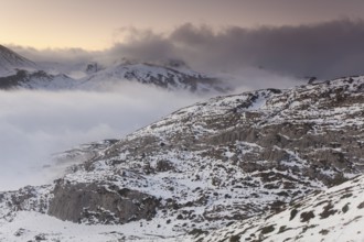 Nightfall in Larra-Belagua, Navarra, Spain, Europe