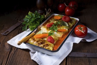 Golabki - polish cabbage rolls in tomato sauce
