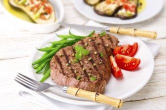 Grilled steak. Barbecue