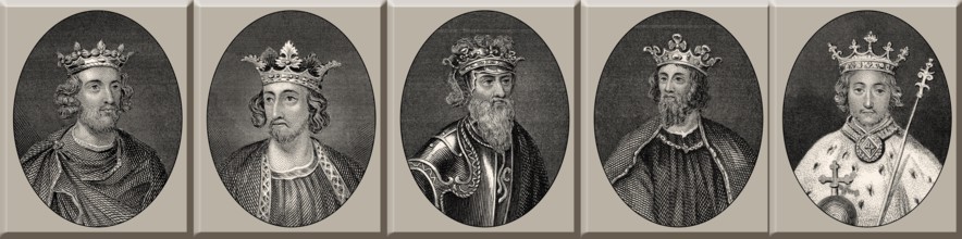 Könige von England, Henry III, Edward I, Edward II, Edward III, Richard II, 13. und 14.
