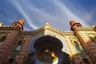 Detail of Jerusalem (Jubilee) Synagogue in Prague, Czech Republic, Europe