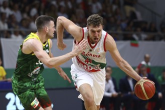 Samokov, Bulgaria - 1 July, 2022: Aleksandar Vezenkov (R) from Bulgaria is seen in action during