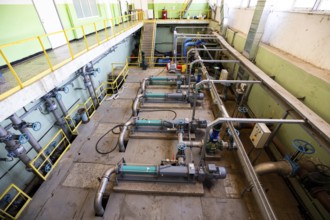 Electric pumps in a wastewater treatment facility