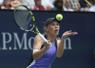 Tennis player Tennis player Caroline Wozniacki of Denmark in action at the US Open 2024