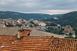 Panoramic view of Veliko Tarnovo old town in Bulgaria