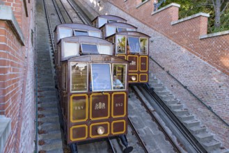 Budapest Castle Hill Funicular, a railway connecting the bank of Danube and Buda Castle District in