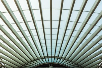 Portugal: 12 28 2018: Abstract lines, arches and shapes of the contemporary architecture of the