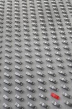 Modern art, wall design with mini cars, Pinakothek der Moderne, Munich, Bavaria, Germany, Europe
