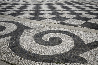 Seville Sevilla Plaza de Espana stone mosaic floor Andalusia Spain square
