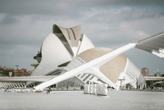 Valencia, Spain, July 30, 2023: View of the City of Arts and Sciences. It was designed by famous