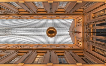 Brussels Old Town, Brussels Capital Region, Belgium, 12 06 2019 Ceiling of the Royal Galeries of
